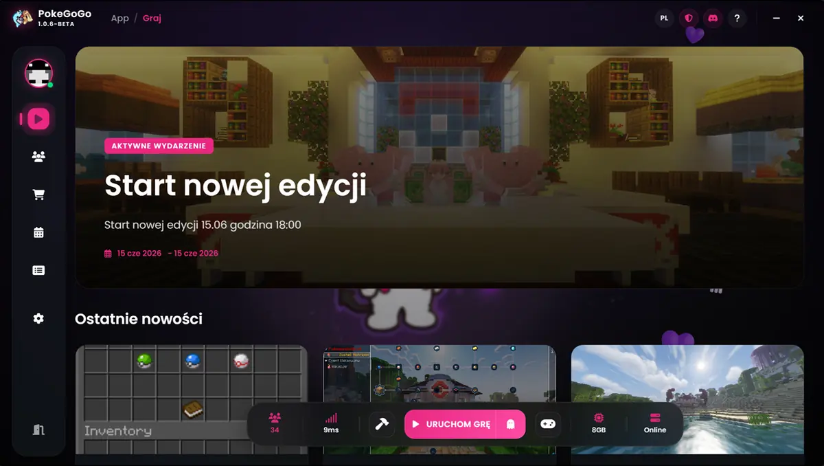Podgląd launchera PokeGoGo